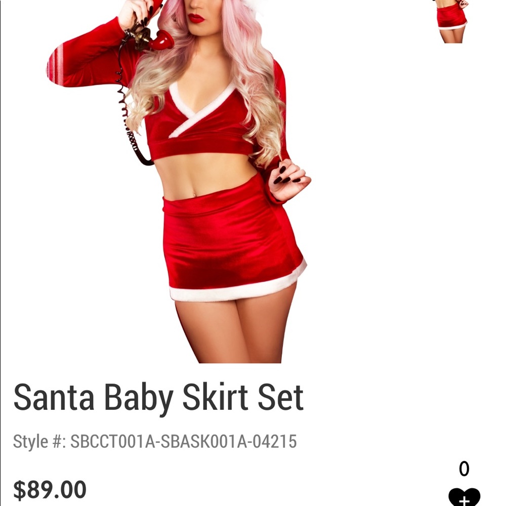 Santa skirt set